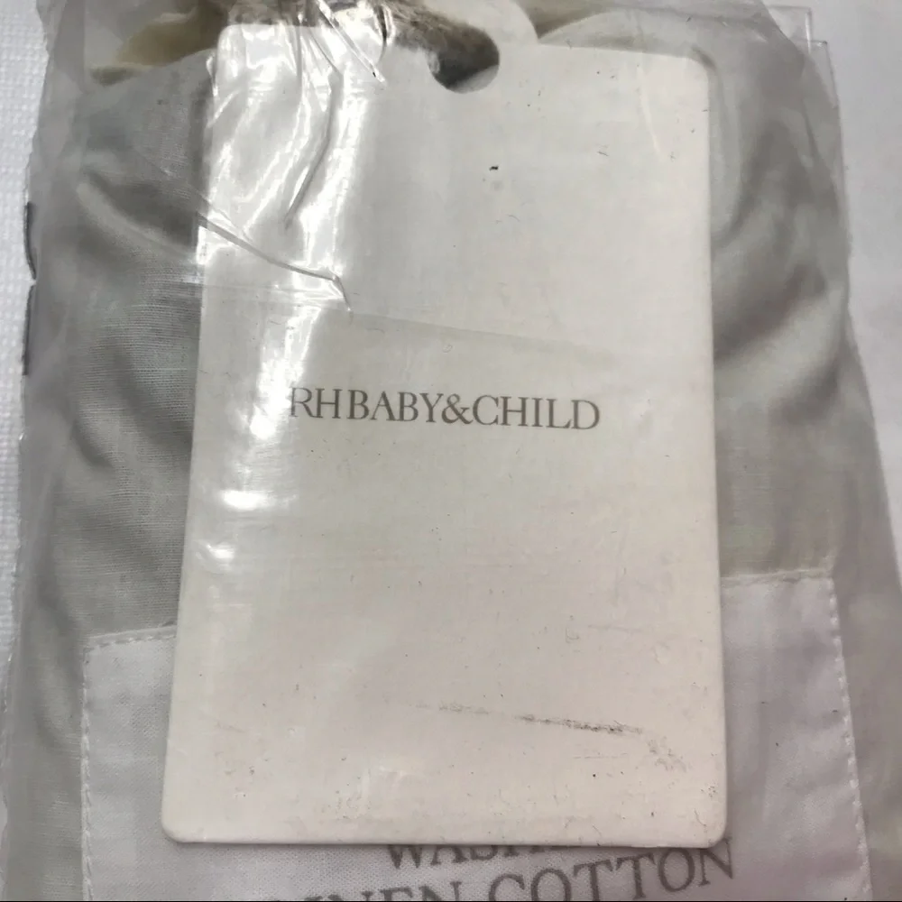RH BABY & CHILD Washed Linen-Cotton Diamond Boudoir Sham Ocean 110320